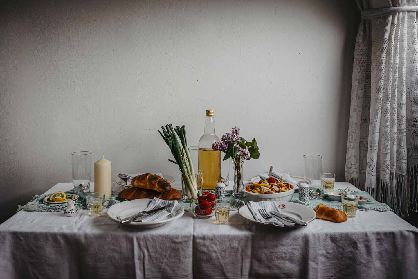 easter brunch, overnight braids, bean and veggies salad (2)