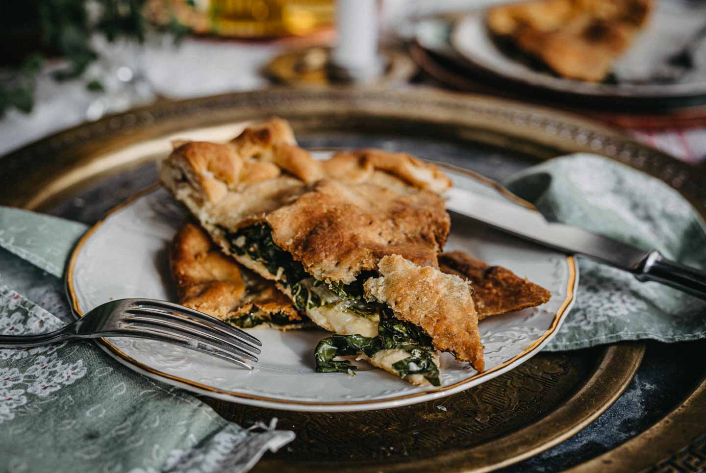 Soparnik, traditional croatian chard pie, vegan